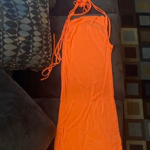 Jersey Cowl Back Maxi Vegas Dress